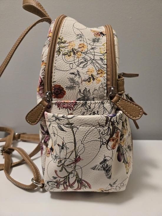 Multisac Mini Floral Backpack with Tan Trim by Multisac main image 5